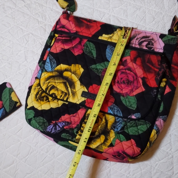 EUC Vera Bradley Crossbody Bag Red Pink Black - Picture 10 of 14